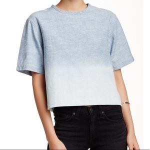 rag & bone jean Grimaby ombré crop top, size M